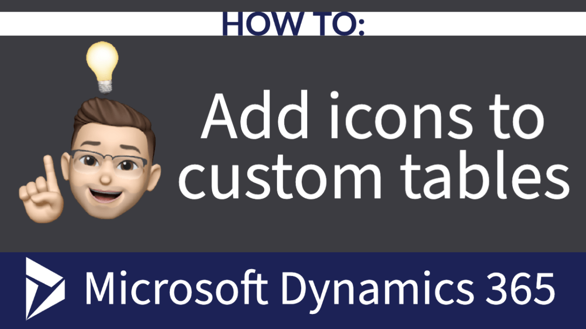 How to add icons to a custom table in Dynamics&nbsp;CRM